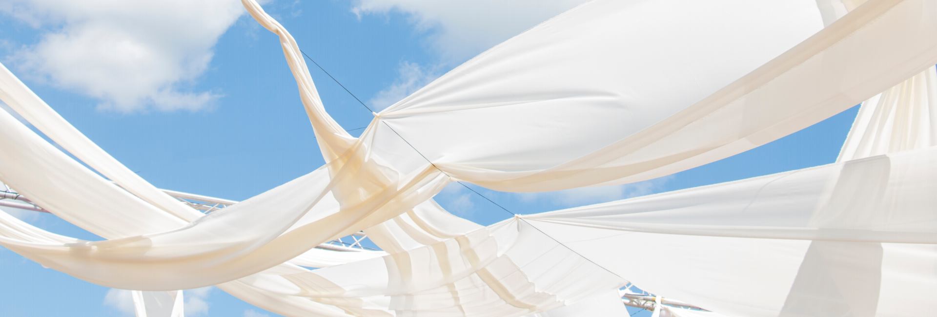 Linen Canopy In The Breeze