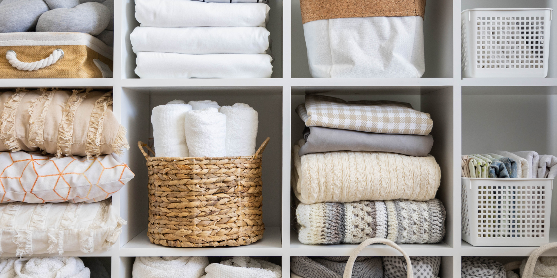 Shelves And Clean Folded Linens