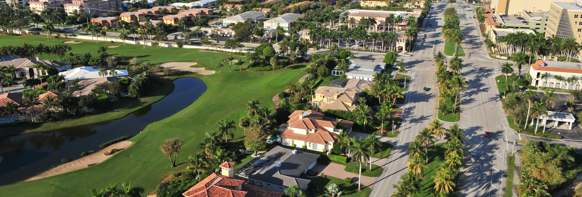 Florida Suburb With Golf Course