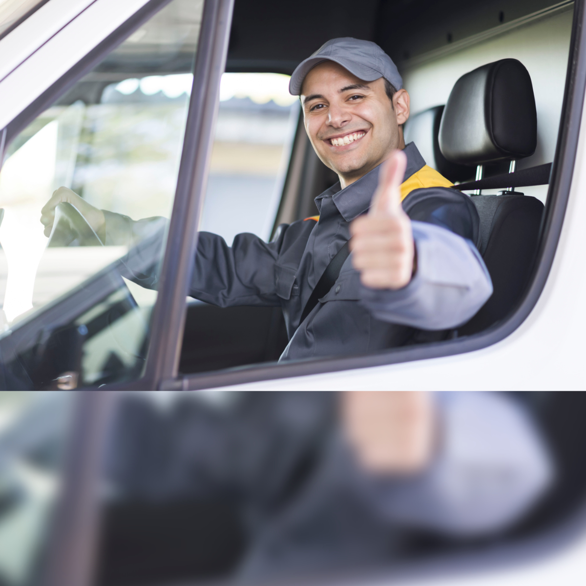 Delivery Driver In Van 1200X1200